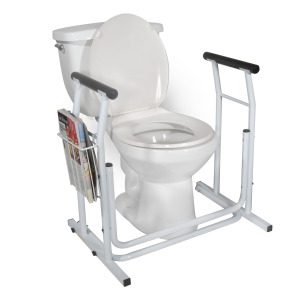 Toilet Safety Frame with Magazine Holder